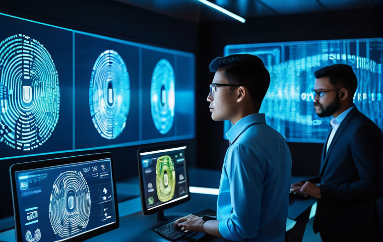 바이오메트릭 데이터 관리 방안 - **Prompt 1: Everyday Biometric Convenience**
    "A vibrant, high-angle shot of a diverse group of p...